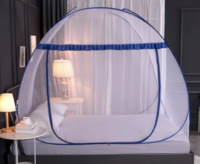 침대 모기장 방충망 모기장텐트 접이 대형모기장, 블루-150cmx200cm
