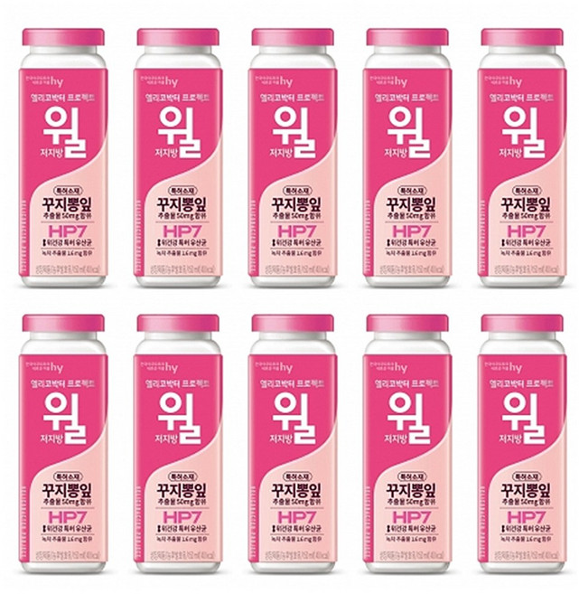 헬리코박터 프로젝트 윌 저지방, 10개, 150ml