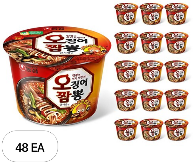 농심 오징어짬뽕 컵 115g, 48개