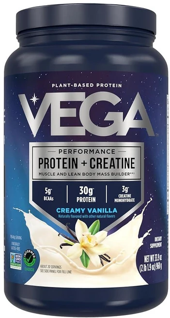 Vega 베가 단백질 크레아틴 식물성 단백질 30g 바닐라 13회분 BCAA 5g 음료 믹스 623.7g 단백질보충제, 1개 - 쿠팡