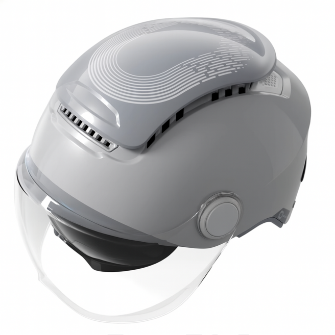 국내정식수입 BIBEE TK47 2.0 초경량 통풍 방수 헬멧 경정헬멧 750g (사이즈 조절+선바이저), 유광그레이