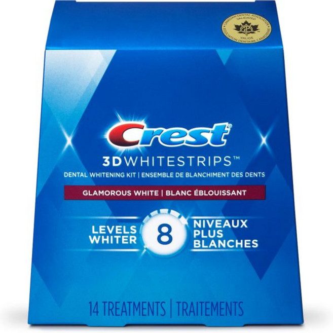 크레스트 3D 화이트스트립 글래머러스 화이트 28 스트립 14가지 트리트먼트, 28 Count (Pack of 1), 1개