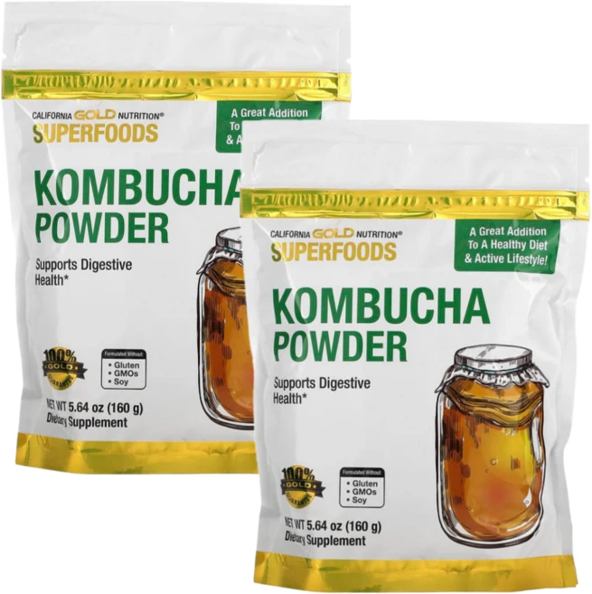캘리포니아 골드 뉴트리션 CGN SUPERFOODS 콤부차 분말 무맛 160g 2개, 1개 - 쿠팡