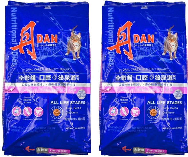 DAN 丹 全齡貓 乾糧, 口腔照護/泌尿道保健, 9.08kg, 2袋