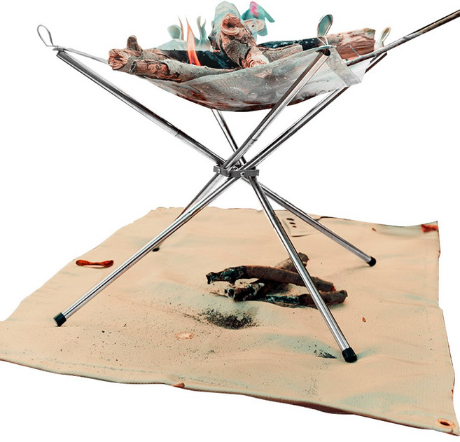 露營防火布 玻璃纖維隔熱墊, 1個, 卡其色