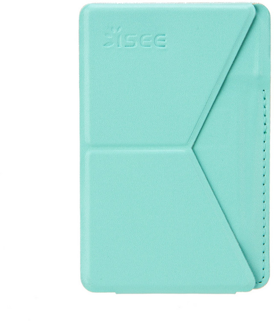ISEE아이시 스탠드 맥세이프 그립톡 가죽 카드지갑, 라임민트, 1개