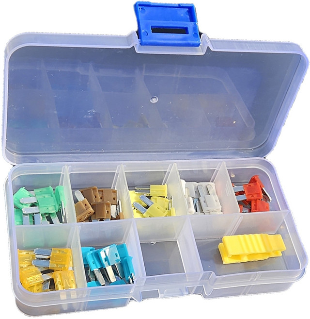 KJTM 자동차 마이크로 퓨즈 세트 49pcs / 카퓨즈소켓 자동차용 휴즈 MICRO 퓨즈 12V 24V, 1세트, 단일