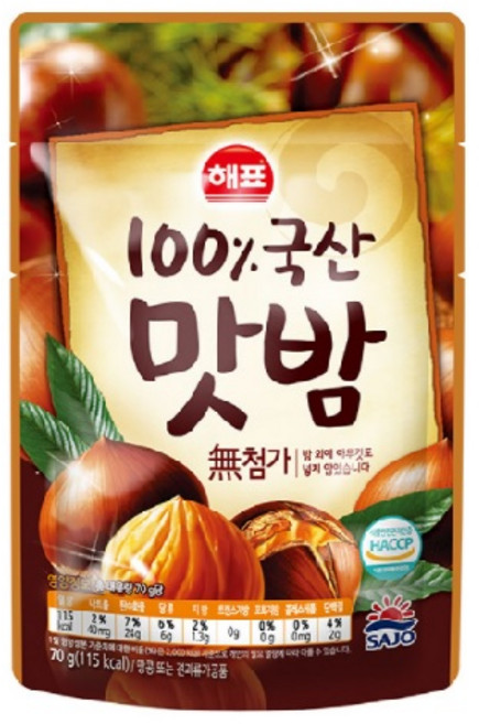 해표 국산 맛밤, 1개