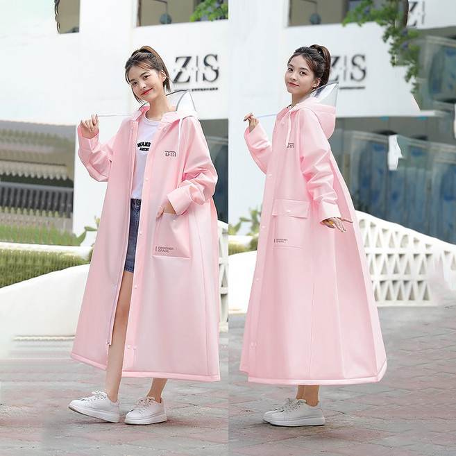 YANGTA 고탄력 내구성 좋은 롱 루즈핏 우비 바람막이 등산 라이딩 EVA 우비