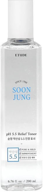 ETUDE 순정 약산성 5.5 진정 토너 200ml(6.76fl oz) ETUDE (에뛰드), 1개 - 쿠팡