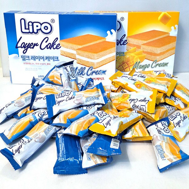 리포 카스테라 망고케이크 or 밀크케이크 수험생간식 맥주안주, 망고레이어케이크, 1