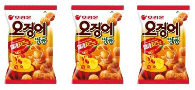 정성들여 제대로 구운 40년 전통의 맛 오징어땅콩 매콤치즈맛 202g 3개