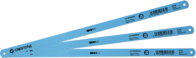크레스톤 금속 절단 쇠톱 12인치 톱날 줄톱 고강도 톱대 공구 줄 세트, 10개, 18TPI