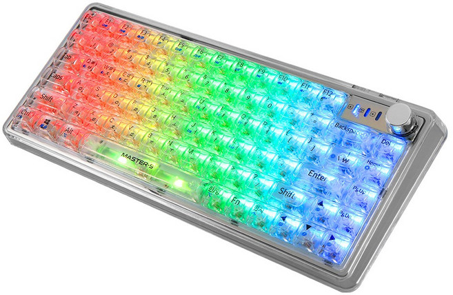 제닉스 MASTER9 기계식 게이밍키보드 투명키보드 얼음키보드 마스터9, MASTER-9, 혼합색상