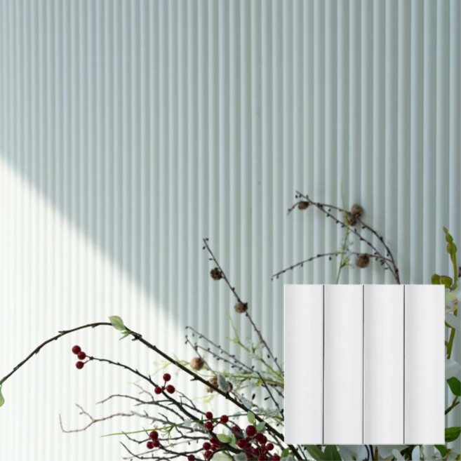 붙이는 반달 템바보드 약 60cm*242cm, 1개, 유백색