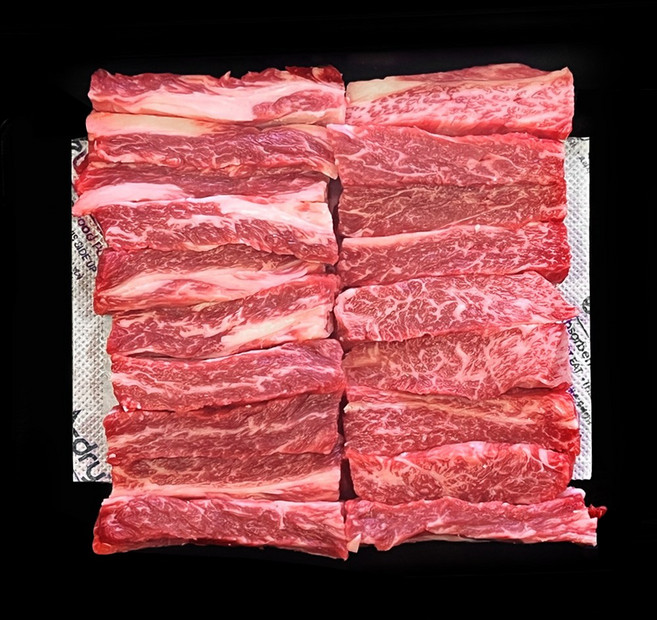 한우1++ 한우 no9 갈비살 300g 냉장 투뿔 구이용 늑간살 캠핑고기 꽃갈비 구이용 신선한 마장동직송, 1개