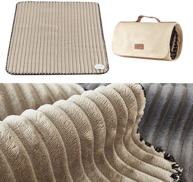 이바요 카본 정온발열 온열 무릎담요 USB 전기담요 사무실 캠핑 차량용 겸용(풀패키지)