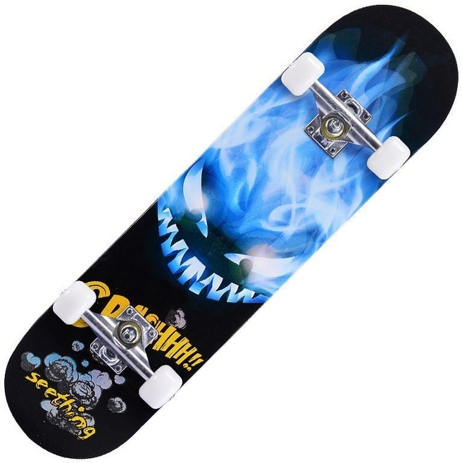 專業成人兒童幼童滑板 四輪楓木板 初學者造型雙翹板, 小惡魔（專業級高彈輪）, 1個