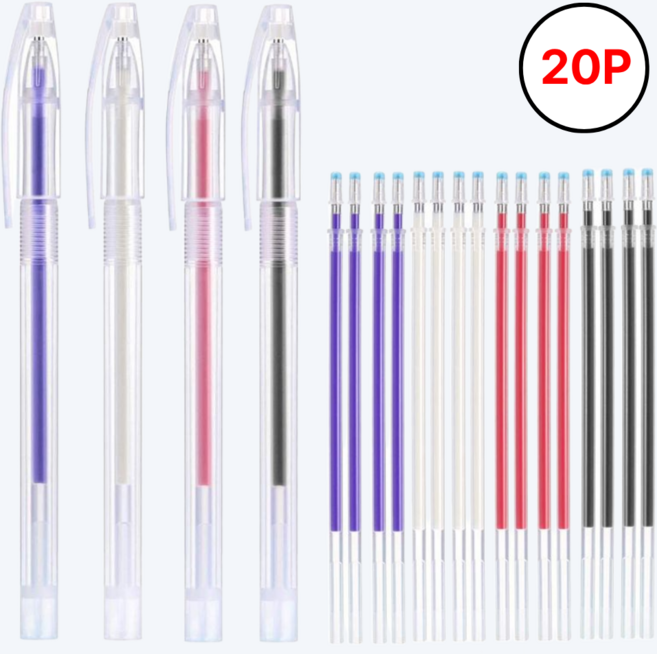 고트 테일러마크 기화 열펜 재단 멀티초크펜 20개, 1개, 4종 혼합