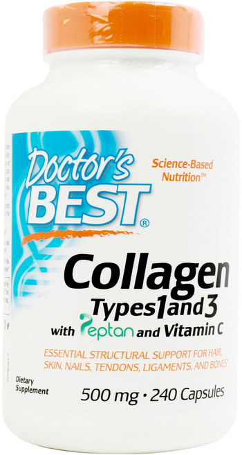 Doctor's BEST Types1&3複合膠原蛋白膠囊, 240顆, 1罐