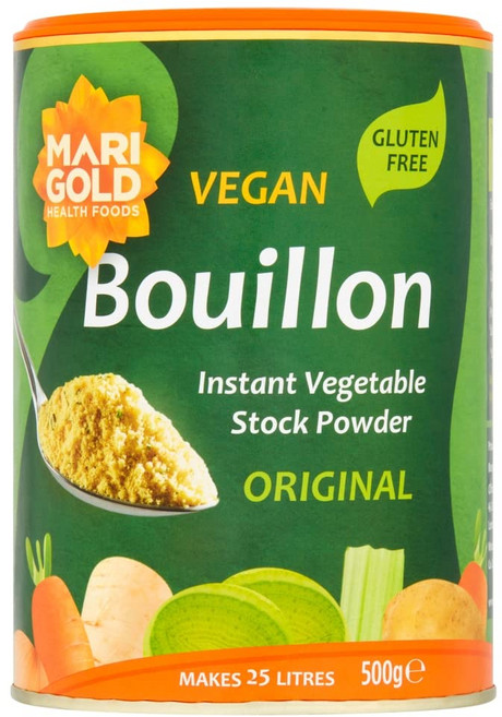 Marigold Health Foods Bouillon 인스턴트 야채 스톡 파우더 500g - 비건 및 글루텐 프리 25리터 제조125330