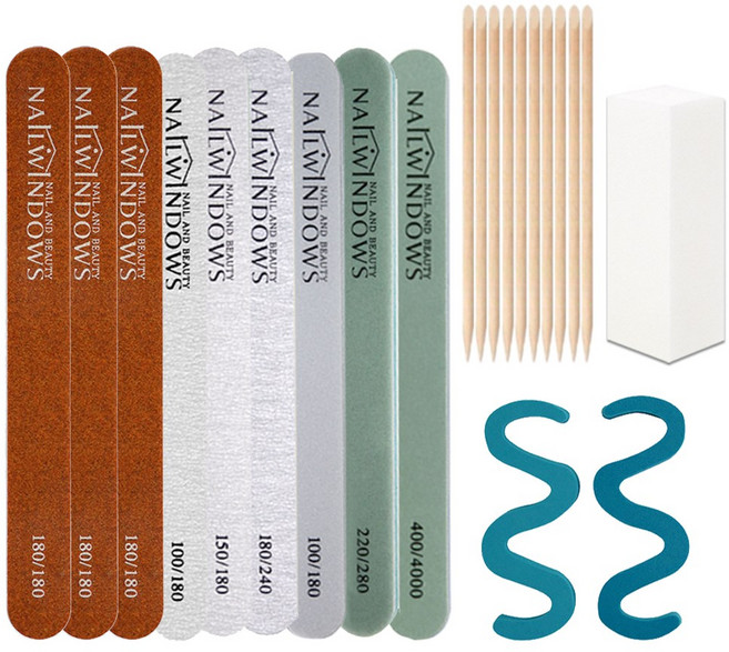 네일윈도우 네일국가고시 10종 세트 네일국시소모품 파일 샌딩파일 토우 우드스틱 우드파일, 04 로켓 세트, 1개