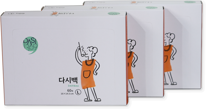 다시백 대형 60매 X 3팩 II 3~5인용 육수다시백