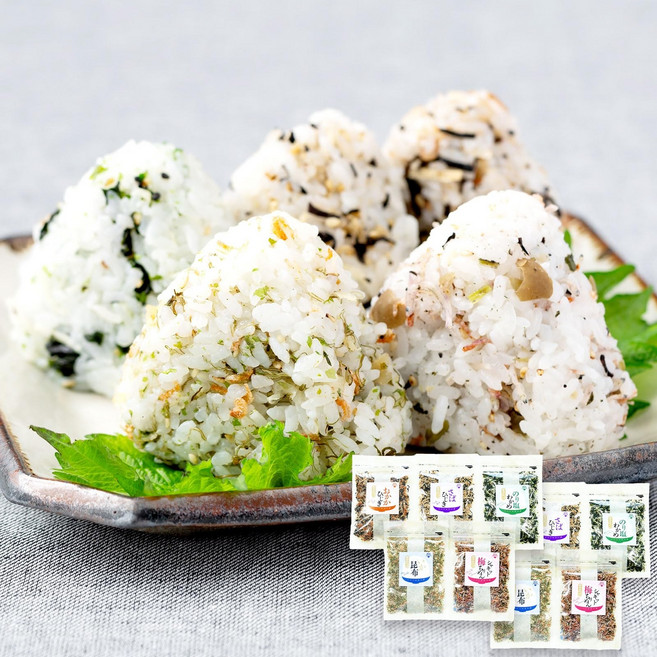 사와다 일본 무첨가 후리가케 모듬 5종 x 2세트 다시마 매실 우메치리멘, 10개 1세트