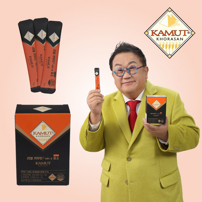 이용식 리얼 카무트 효소왕 호라산밀 복합 곡물 탄수화물 분해 복합 소화효소 분말 스틱 30포 3g, 1박스