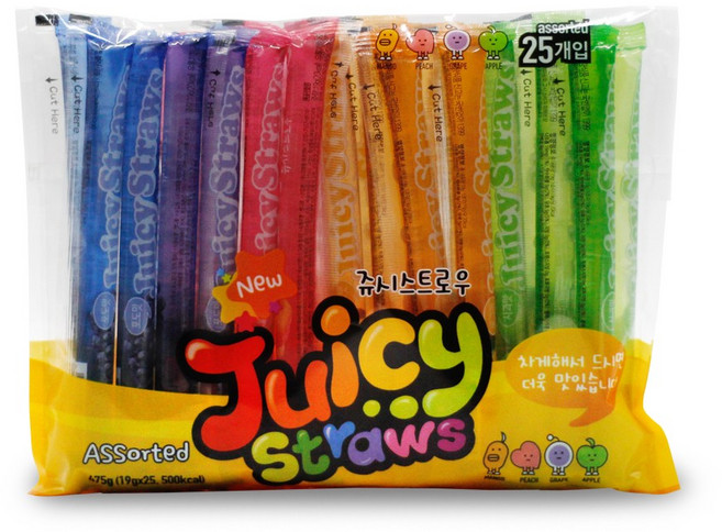 쥬시스트로우 과일맛 스틱 젤리, 475g, 1개