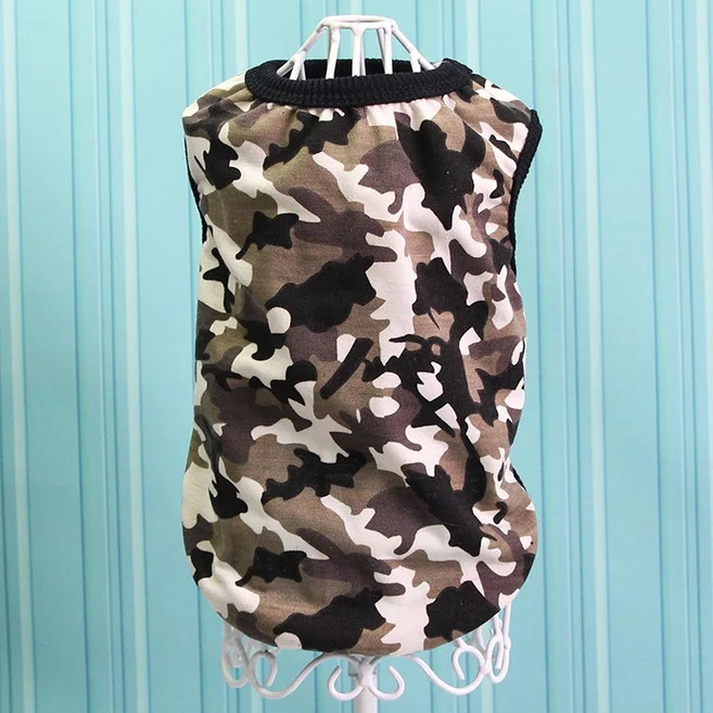 볼독 강아지가을옷 중형견옷 대형견옷 밀리터리룩 웰시코기옷 티셔츠, 그레이, 1개