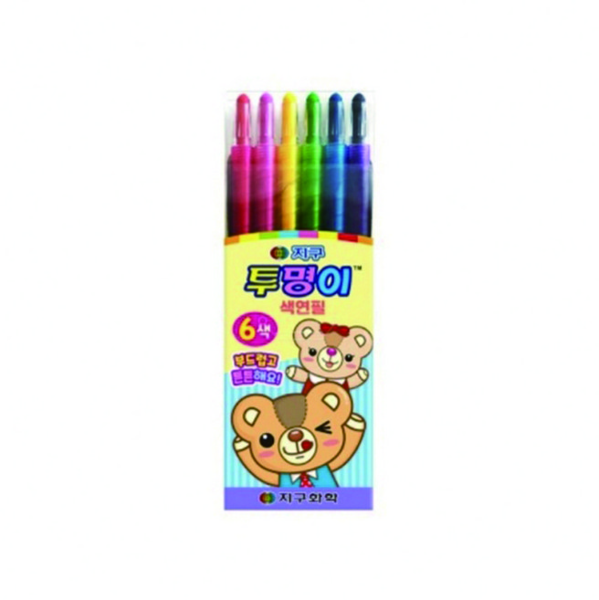 지구 색연필 투명이 6색 샤프식 SET, 1개