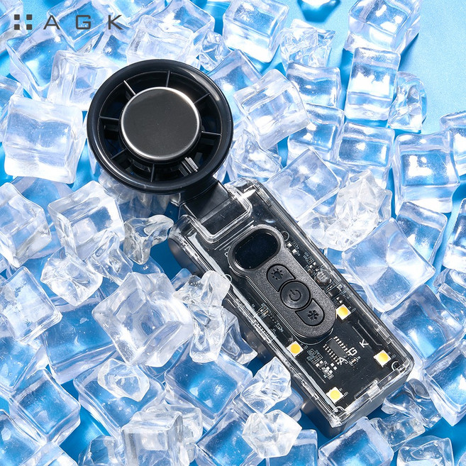 렉스퀸 휴대용 선풍기 각도조절 급속냉각 손풍기, 블랙, AGK-T