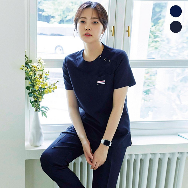 [더유니폼랩] OS-133 간호복 상의 병원 유니폼 세트 실습복 스크럽복