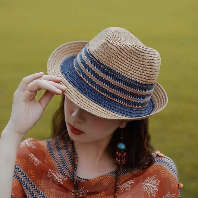 박원숙의같이삽시다 170회 혜은이 밀짚 모자 버킷햇 블루에스닉, 상세페이지 참고