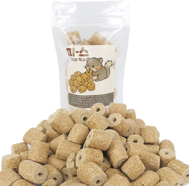 [피-스] 피그미다람쥐 이갈이 사료 익스트루전, 100g, 1개