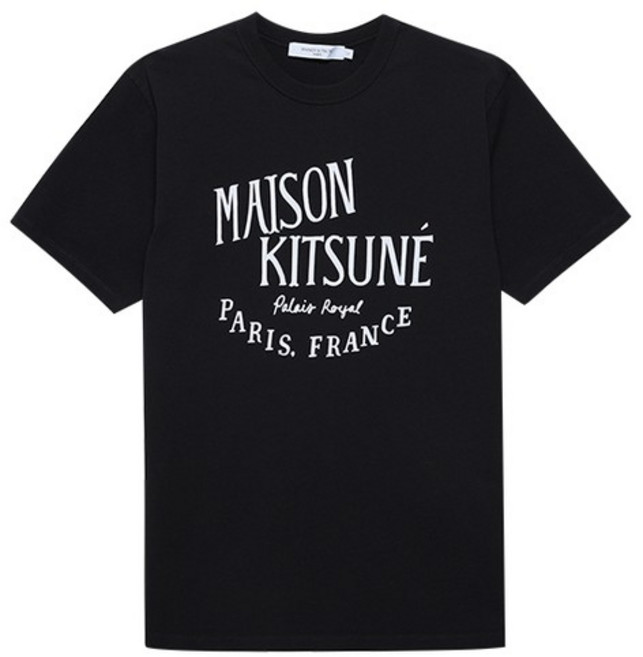 메종키츠네 AM00100KJ0008 P199 올리 팔레 루아얄 로고 남성 반팔티