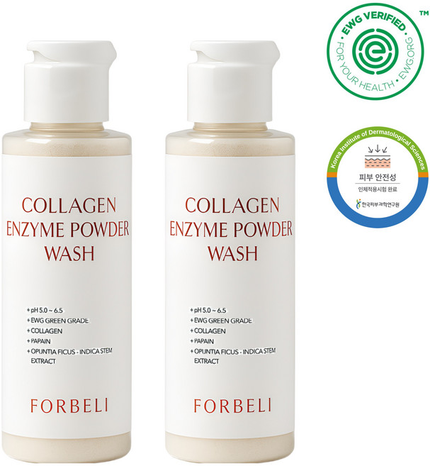 포베리 콜라겐 효소 세안제 클렌징 파우더 워시, 2개, 60g