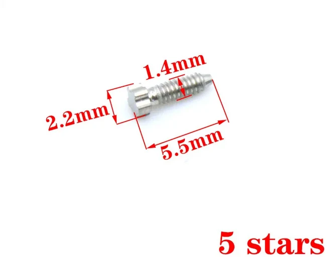 RICHARD MILLE 시계 RM1152 하단 뒷면 커버 링 스트랩 나사용 2PCS 4/5개의 뾰족한 별 나사, 07 5stars 5