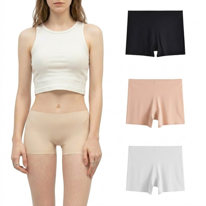데일리프렌즈 여성 사각 심리스 모달 무봉제 노라인 드로즈 팬티 3장세트