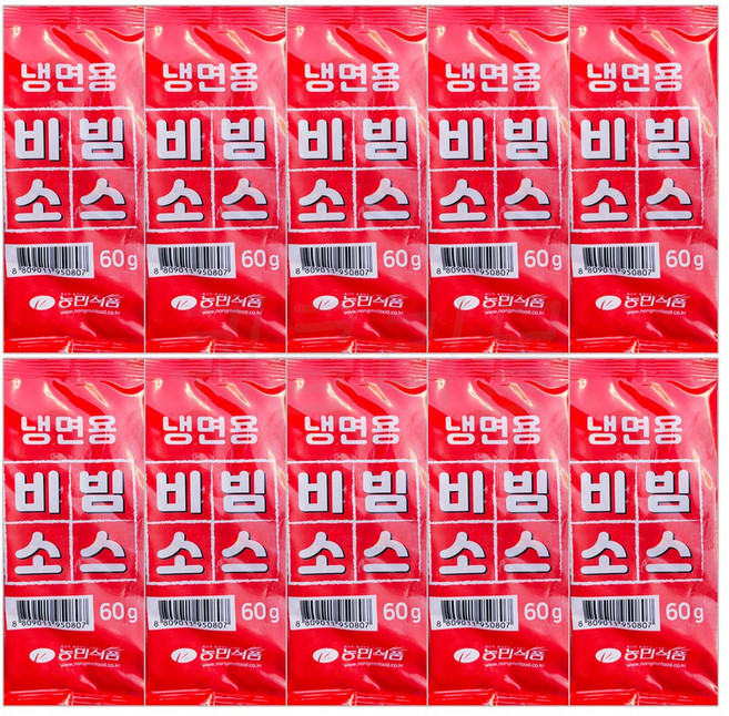 팔도맛쟁이 농민식품 냉면용 비빔장, 10개, 60g