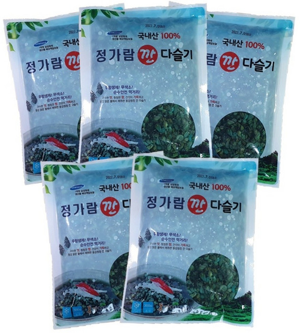 정가람다슬기 동강 청정 국내산 100% 자연산 깐다슬기팩 300g (깐다슬기 다슬기육수), 5개
