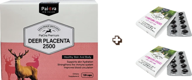 파이오라 사슴 태반 디어 플라센타 2500mg Deer Pancenta 120캡슐 +20캡슐, 140정, 1개 - 쿠팡
