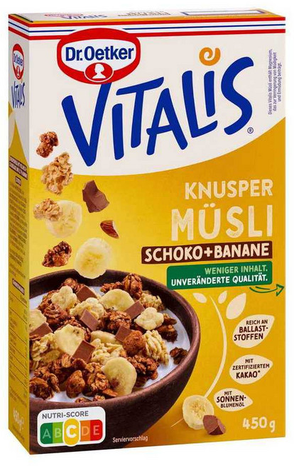 닥터오트커 비탈리스 크런치 뮤즐리 초콜릿 바나나 450g