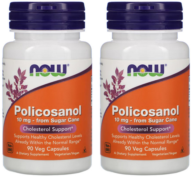 Nowfood 폴리코사놀 콜레스테롤 HDL 10mg90캡슐2통 고밀도지질단백질 폴리코사민, 90정