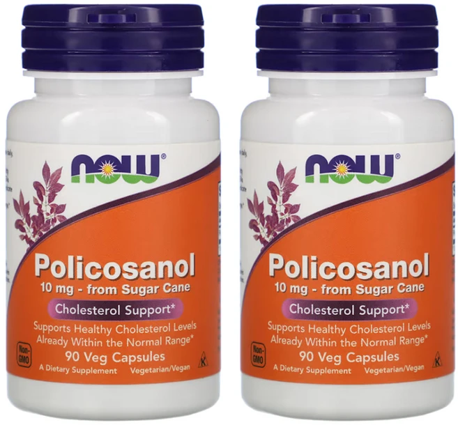 Nowfood 폴리코사놀 콜레스테롤 HDL 10mg90캡슐2통 고밀도지질단백질 폴리코사민, 90정 - 쿠팡