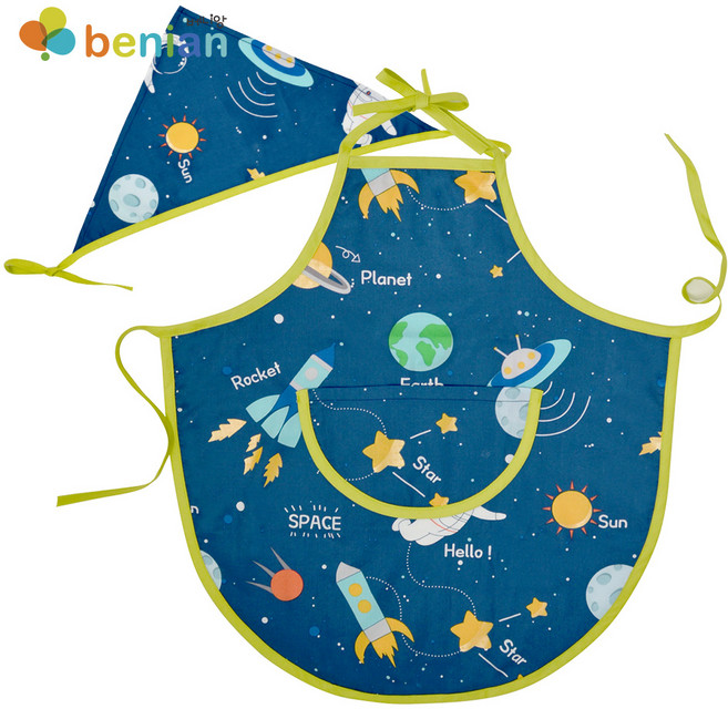 베니앙 유아방수압치마세트(앞치마+두건), 아폴로19호