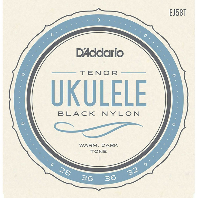D'addario EJ53T 26吋烏克麗麗弦 黑色尼龍弦 Tenor烏克麗麗專用, 1個