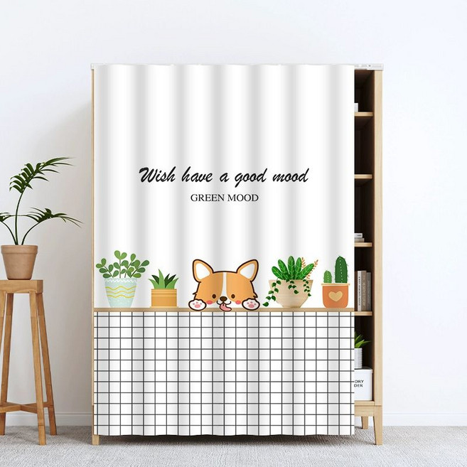 옷장 책장 패브릭 붙이는 선반 가림막 커튼 가리개