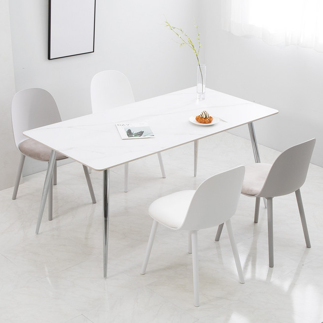 헤이즈 세라믹 1600X800 사각 조이 4인 식탁 세트, 블루